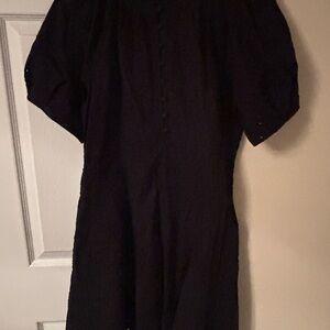 LOFT Classic Black Long Short sleeve Dress